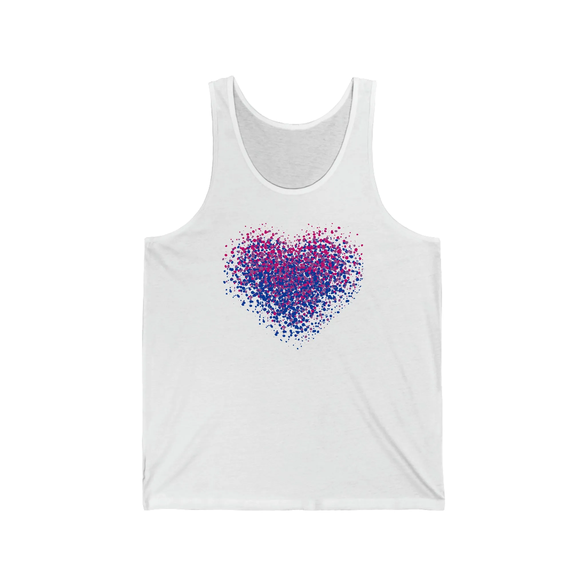 Unisex Bi Graffiti Heart Tank Top