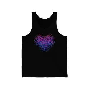 Unisex Bi Graffiti Heart Tank Top