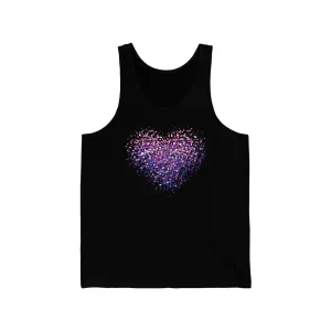 Unisex Genderfluid Graffiti Heart Tank Top
