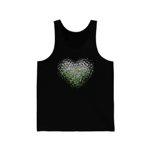 Unisex Genderqueer Graffiti Heart Tank Top