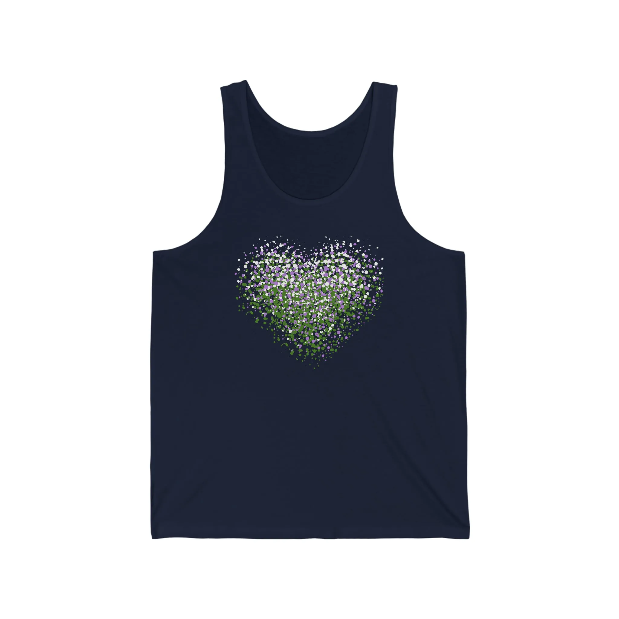 Unisex Genderqueer Graffiti Heart Tank Top