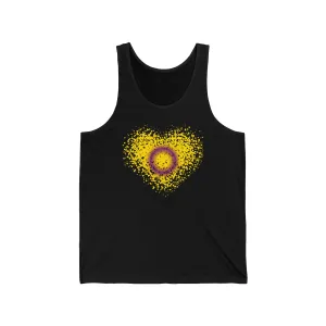 Unisex Intersex Graffiti Heart Tank Top