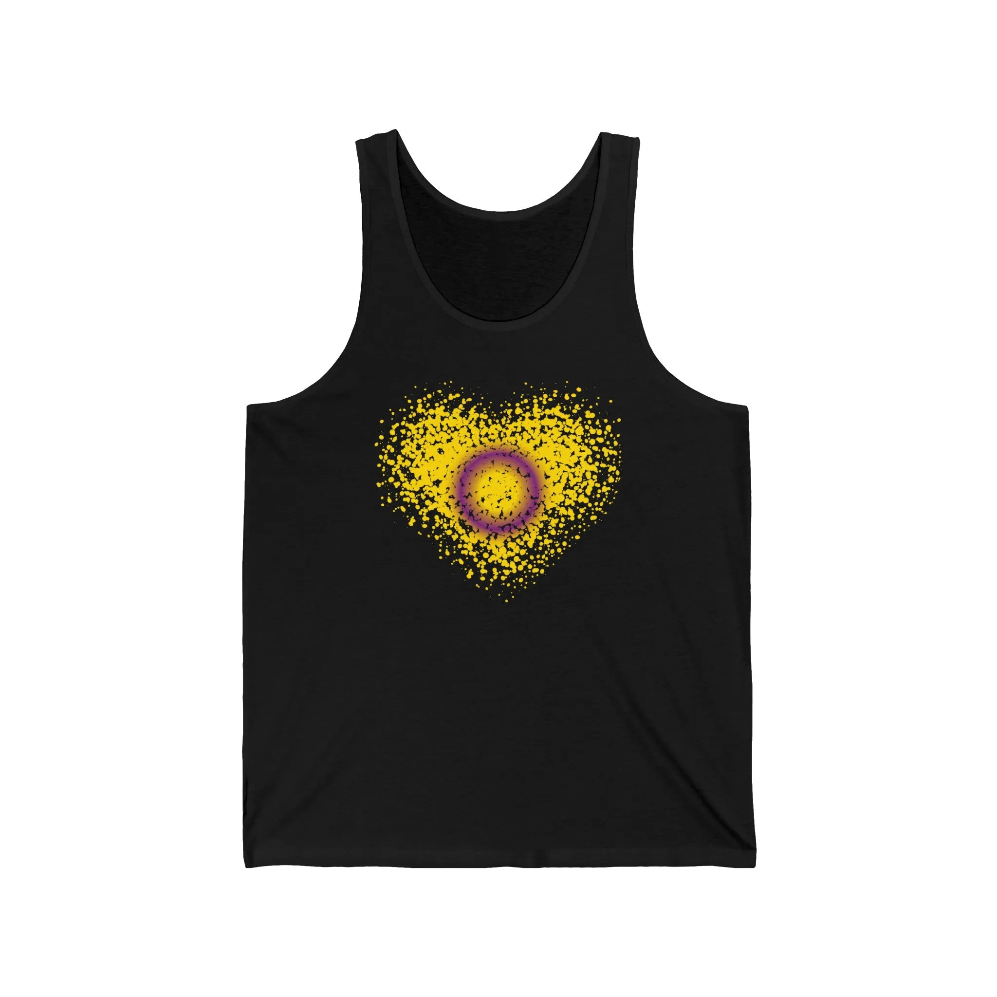 Unisex Intersex Graffiti Heart Tank Top