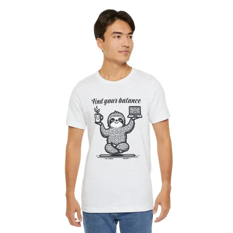 Unisex Jersey Short Tee with Chic Ribbed Knit Collars
