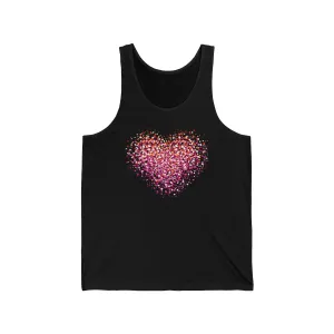 Unisex Lesbian Graffiti Heart Tank Top