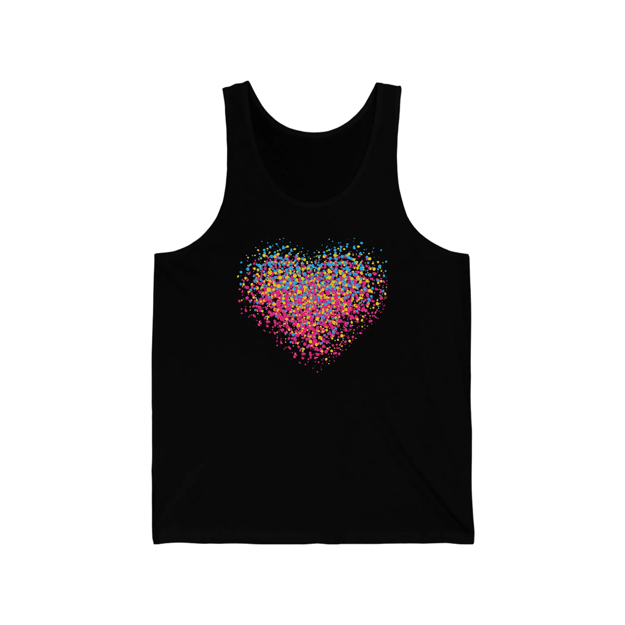 Unisex Pan Graffiti Heart Tank Top