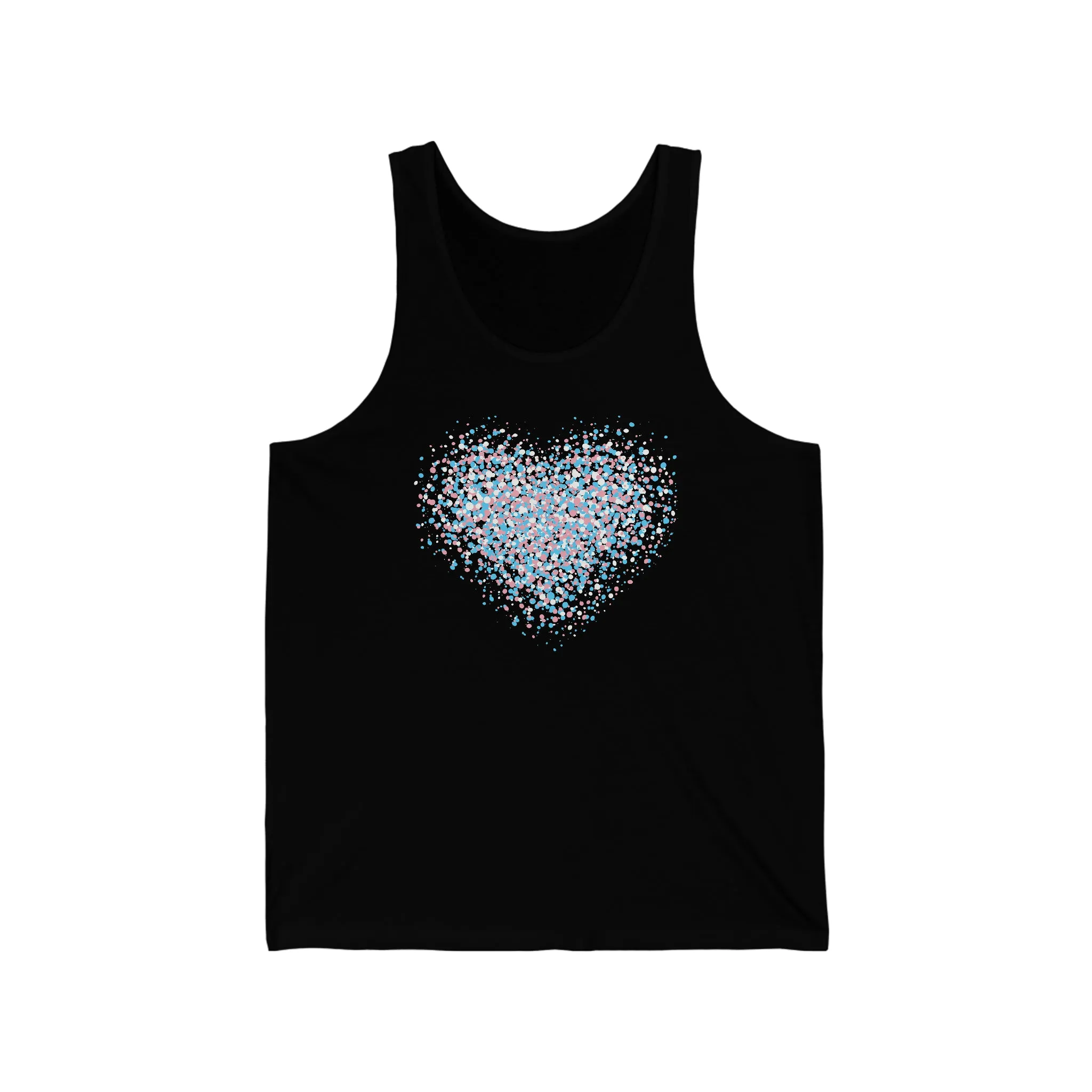 Unisex Trans Graffiti Heart Tank Top