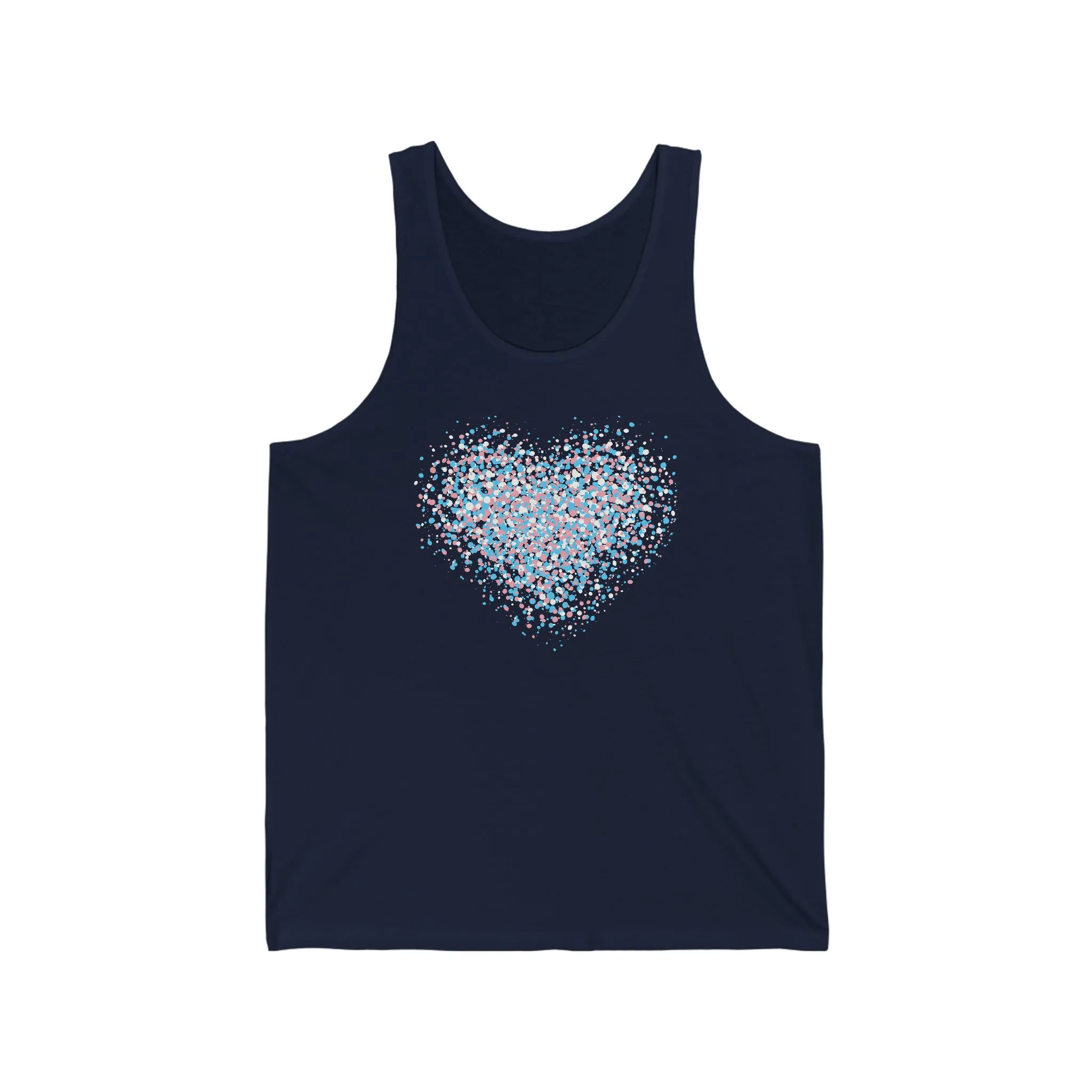 Unisex Trans Graffiti Heart Tank Top