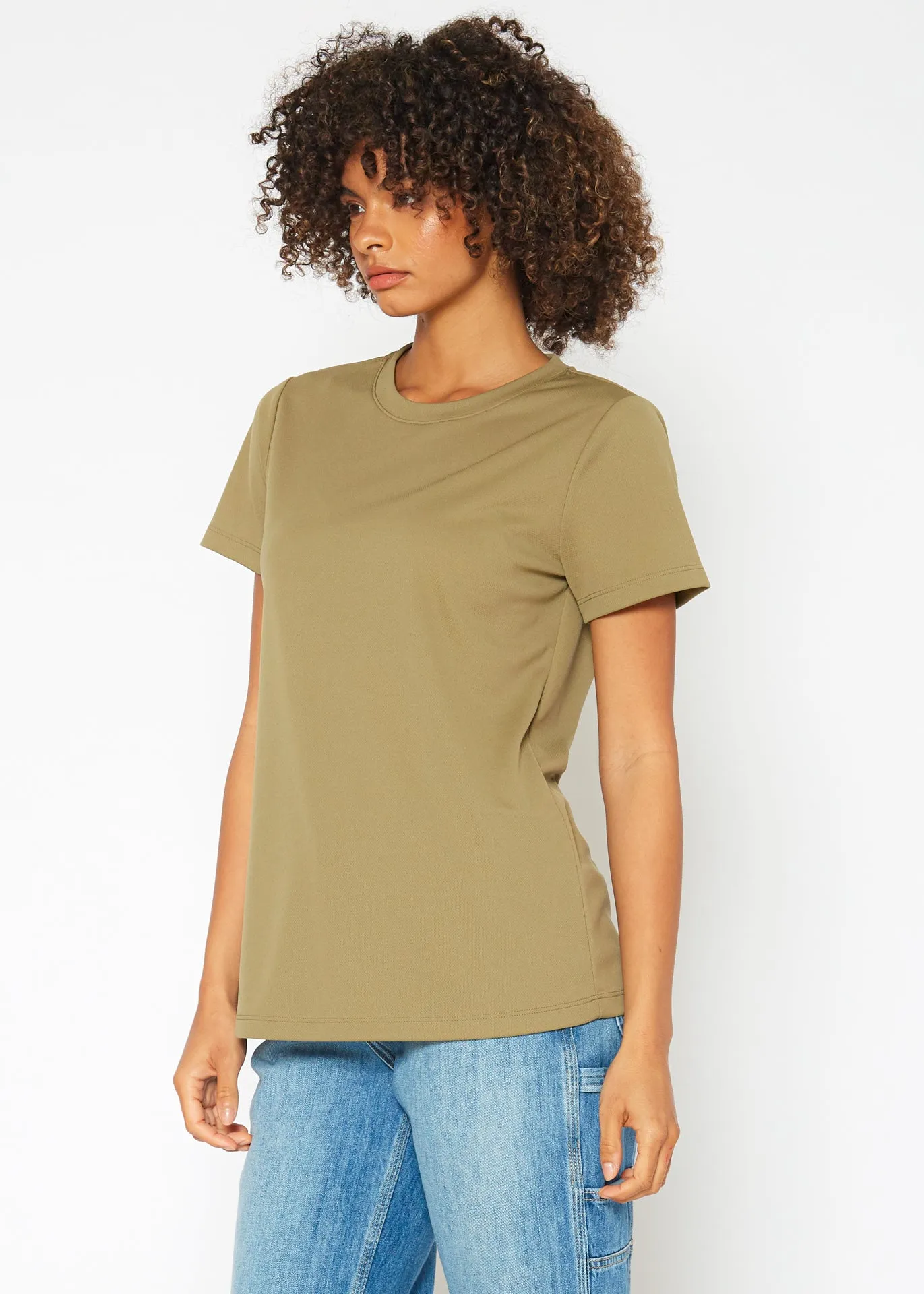 Women's Eco Friendly Reolite Tech T-shirt in Khaki
